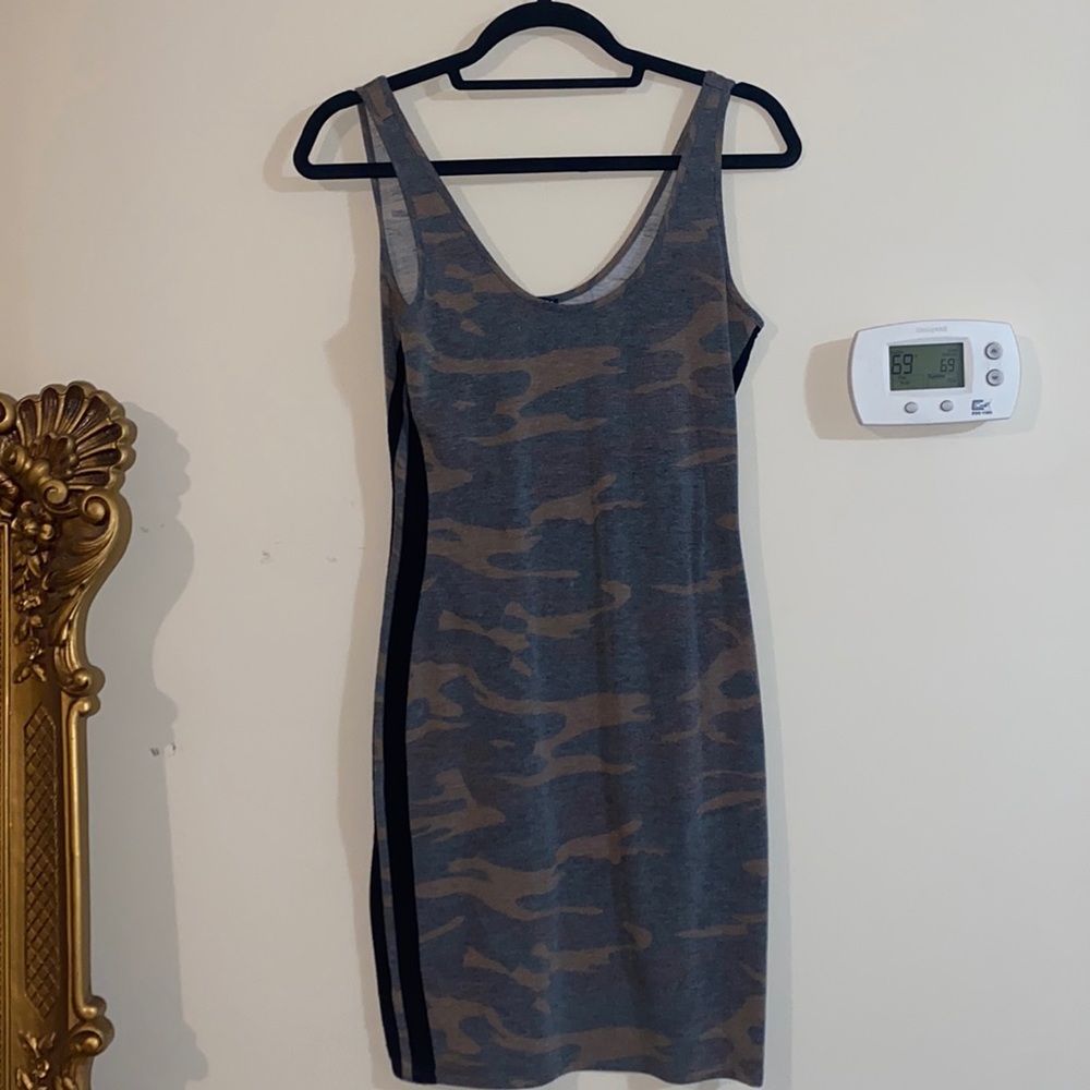 Camo Black Stripe dress